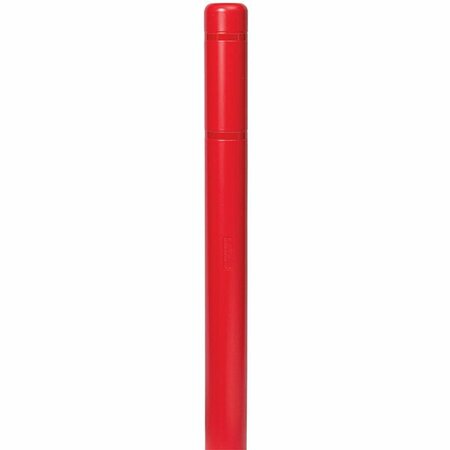 INNOPLAST BollardGard 4 11/16'' x 72'' Red Bollard Cover with Red Reflective Stripes BC472RR 269BC472RR